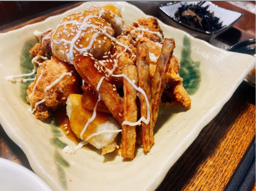 鶏と里芋のから揚げ定食 - 和風ダイニング信の大口ランチ